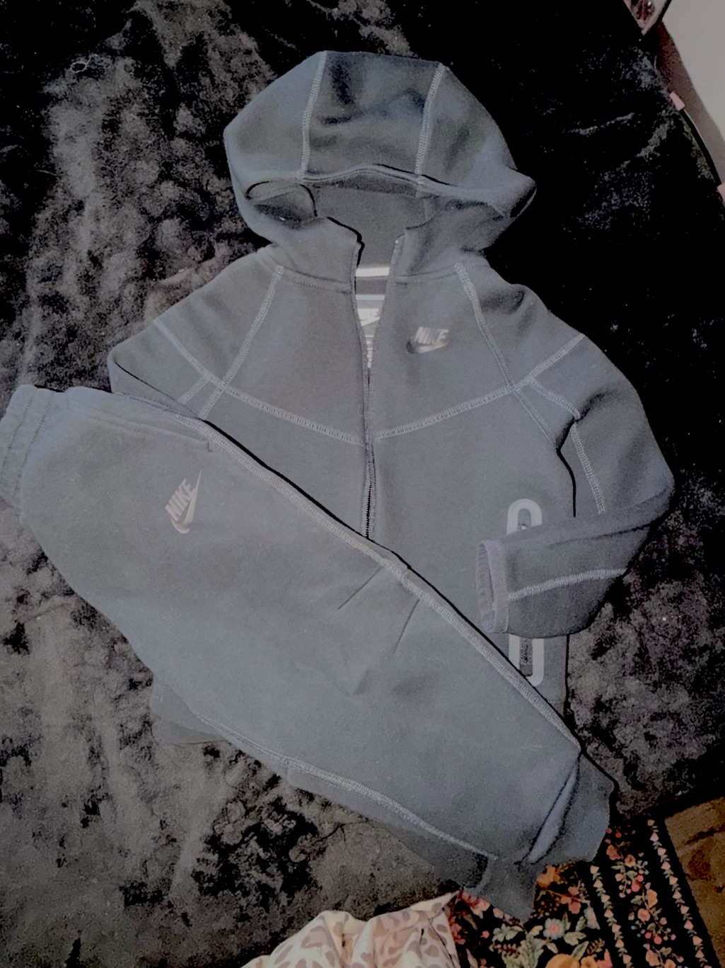 Nike Kids Black Hoodie And Joggers Set